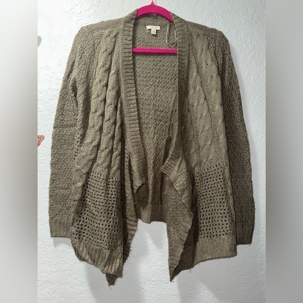 Sonoma Life + Style Knit Open Front Cardigan Sweater